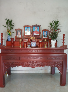 Thiết kế Bàn thờ treo tường và tủ thờ phòng khách